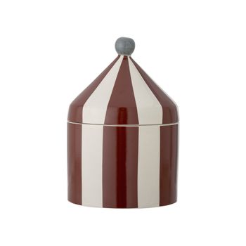 Jarra de gres rojo con tapa