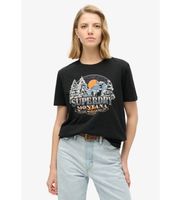 superdry para mujer w1011519a camiseta travel souvenir negro xs casual algodon manga corta