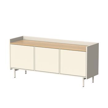Mueble Bajo Para Tv Velina 140 X 63 Cm Con 3 Puertas Vicco