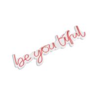 iluminacion led decorativa de plastico be you tiful rosa 57x195x2 cm