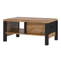 mesa de centro diseno darwin - abeto y negro