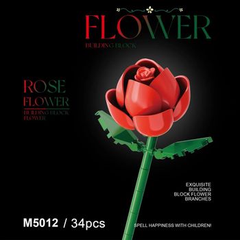 Set de Bloques de Construcción de Flores, Kit de Decoración Floral DIY, Adecuado para Decoración de Escritorio y Accesorios de Habitación – una Idea de Regalo Perfecta