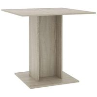 mesa de comedor  mesa de cena de madera contrachapada color roble 80x80x75 cm