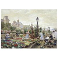 legendarte - cuadro lienzo impresion digital - el mercado de las flores - firmin girard - decoracion pared cm 50x70