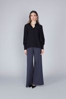 camisa con mangas con volantes black xl