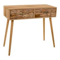 recibidor-consola de madera marron 87x43x79