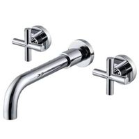 grifo bimando lavabo empotrado carbini cromado
