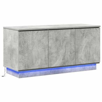 Mueble De Tv Con Led Gris Hormigón 100 X 38 X 49 Cm