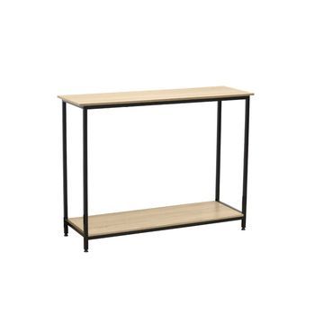 Consola Mindy - Color Madera Natural Y Negro - Homekit