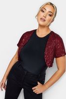 yours london bolero de lentejuelas rojas mujer curvy y tallas grandes yours london
