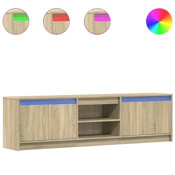 Mueble De Tv Led Madera De Ingeniería Roble Sonoma 180x34x50 Cm Vidaxl