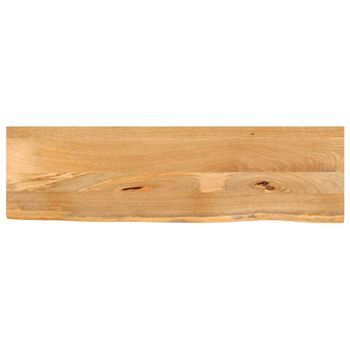 Tablero De Mesa Borde Natural Madera Maciza Mango 120x40x3,8 Cm Vidaxl