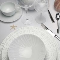 plato de sopa x6 porcelana de limoges blanco