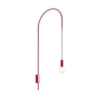 Zafferano - Lámpara De Pared Filo, Giratoria 200°, Metal Pintado, Bombilla E27 Máx. 60 W Incluida, Altura 110 Cm - Rojo