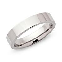 anillo de acero inoxidable brillante pulido plano de 5 mm