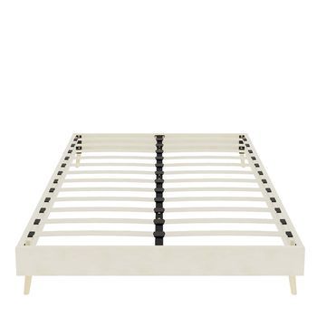 Cama Minimalista Moderna 140x200 - Estilo Moderno, Caja Baja, Sin Barras Neumáticas - Beige