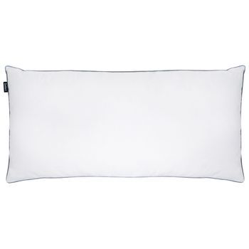 Almohada De Plumas Y Plumón De Pato De Perfil Alto Para Cama Triple Compartimento Funda De Algodón De Primera Calidad Blanco 40 X 80 Cm Teide
