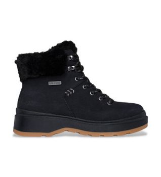 Skechers para mujer. 168087 Botines Park City negro (41), Plano, 1 a 3cm, Cremallera, Casual