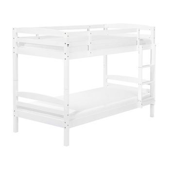 Litera De Madera De Pino Blanca 90 X 200 Cm Listones Habitación Infantil Regat