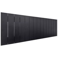 cabecero de madera reciclada dm estilo palet vertical 150x46cm camas 150 - negro solido