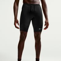 nike stride half  mallas para correr hombres - negro plateado