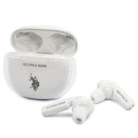 cool auriculares stereo bluetooth dual pod licencia polo ralph lauren blancos