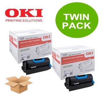 Original Multipack OKI MB770dn Printer Toner Cartridges (2 Pack) -45488802