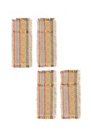 funda de cubiertos set de 4 uds algodon mostaza 21x8