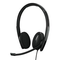 auriculares epos adapt 160t con cable usb-c para oficina y microsoft teams negros