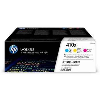 HP LaserJet 410X Pack 3 Tóner Original Alta Capacidad Cian/Magenta/Amarillo