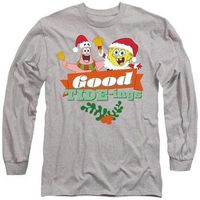 spongebob squarepants camiseta manga larga good tide-ings para mujer