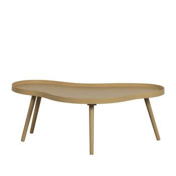 Mesa auxiliar de madera orgánica beige