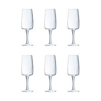 juego de 6 copas flauta vidrio 17 cl