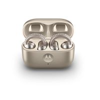 auriculares motorola moto buds loop inalambricos bluetooth con cancelacion de ruido microfono y proteccion repelente al agua color beige