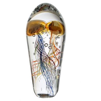 Casablanca By Gilde Figurita De Cristal Decorativa Medusa Divertida, Hecha A Mano H. 25 Cm