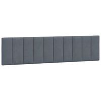 cabecero de cama  panel de cabecero  decoracion de pared acolchado terciopelo gris oscuro 200 cm