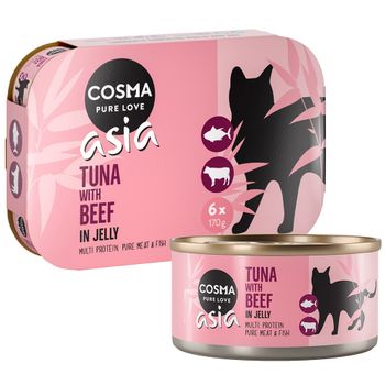 Cosma Asia en gelatina 24 x 170 g - Pack Ahorro - Atún con vacuno