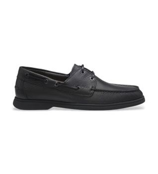 BOSS para hombre. 50570584 Zapatos de piel Sienne Boat negro (39), Plano, Cordones, Casual