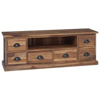 soporte de tv 110 x 30 x 40 cm natural madera de teca maciza vidaxl