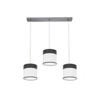 regleta cloe 3xe27 cromoblanca-madera negra regx60x16 cm