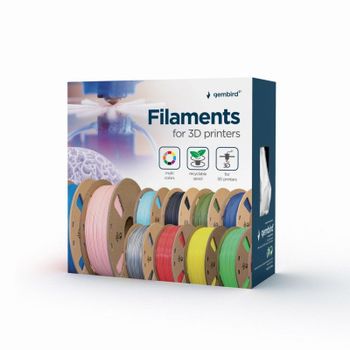 Filamento Gembird 3DP-PLA1.75GE-01-B 1.75mm Azul PLA 330g Alta Precisión Universal