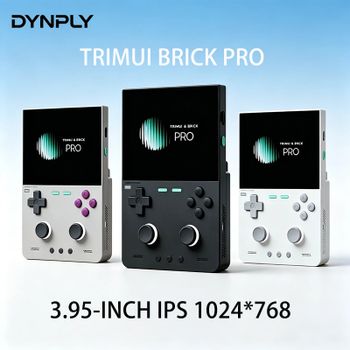 NUEVA Consola de Juegos Retro Portátil TRIMUI BRICK PRO de 3.95 Pulgadas, Reproductor de Videojuegos Portátil con Sistema Linux de Código Abierto, Regalos para Niños