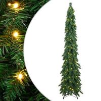 arbol de navidad artificial iluminado con 130 leds 210 cm vidaxl