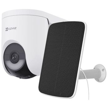 EZVIZ HB8 Lite 2K+ Kit Cámara de Seguridad Exterior Rotativa 340º a Batería QHD + Panel Solar