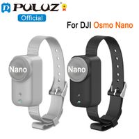 puluz correa de muneca de silicona para dji osmo nano cubierta de correa de muneca de expansion de cuerpo de camara de accion nano soporte de collar para mascotas