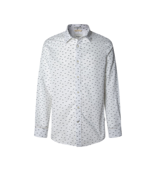 Pepe Jeans para hombre. PM3090845 Camisa Casper blanco (L), Casual, Algodón, Manga larga