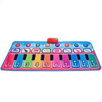 alfombra piano infantil interactiva 10 teclas 1295x55x05 cm multicolor