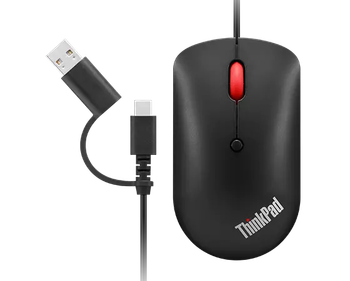 Lenovo Mouse compacto con cable ThinkPad USB-C