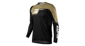 Maillot mangas largas shot rogue revolt negro   dorado