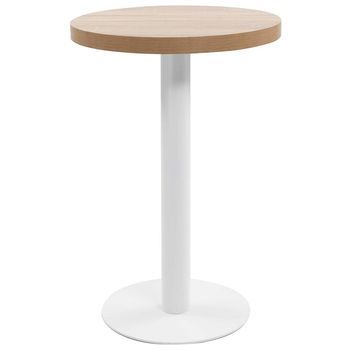 Mesa De Bistró Mdf Marrón Claro 50 Cm Vidaxl